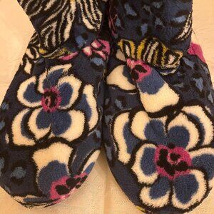Vera Bradley Blue Floral Bootie Slippers - NEW